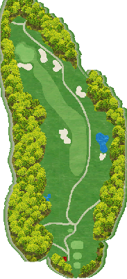 粟賀ゴルフ倶楽部 OUT4番ホール コース図