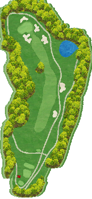 粟賀ゴルフ倶楽部 OUT8番ホール コース図
