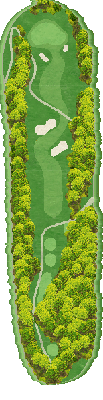 木更津東カントリークラブ（旧：亀山湖カントリークラブ） IN13番ホール コース図
