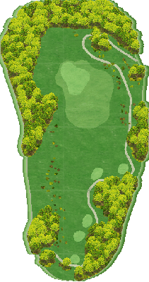 神戸カントリー倶楽部 神戸コース アウト4番ホール コース図