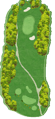 オリムピックカントリークラブ フジザクラコース6番ホール コース図
