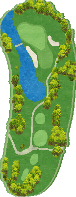 オリムピックカントリークラブ ハナミズキコース2番ホール コース図