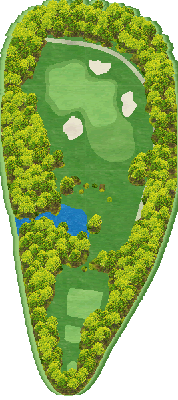 青山高原カントリークラブ OUT3番ホール コース図