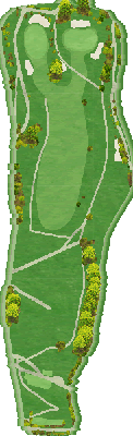 長瀞カントリークラブ IN1番ホール コース図