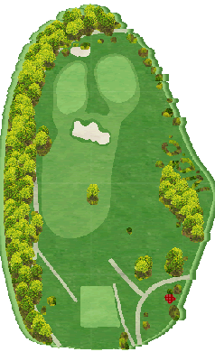 長瀞カントリークラブ IN2番ホール コース図