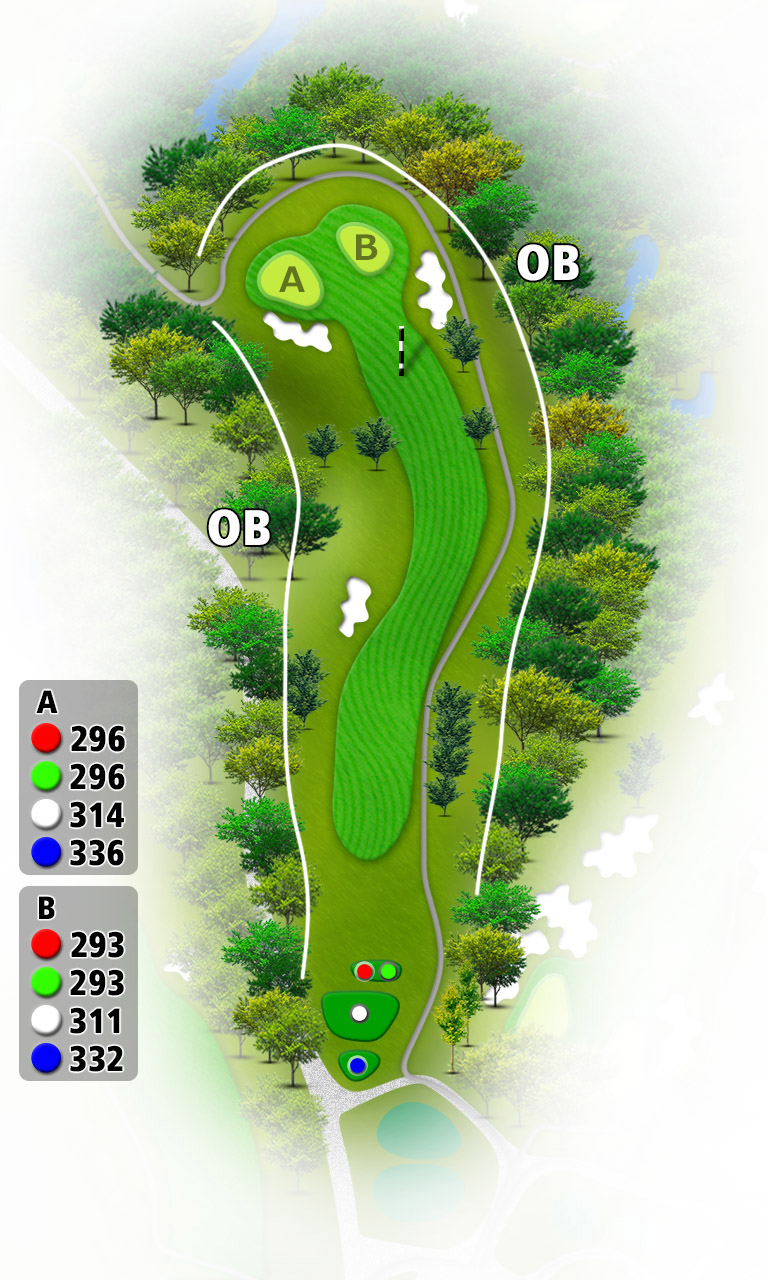 かずさカントリークラブ 富士1番ホール コース図