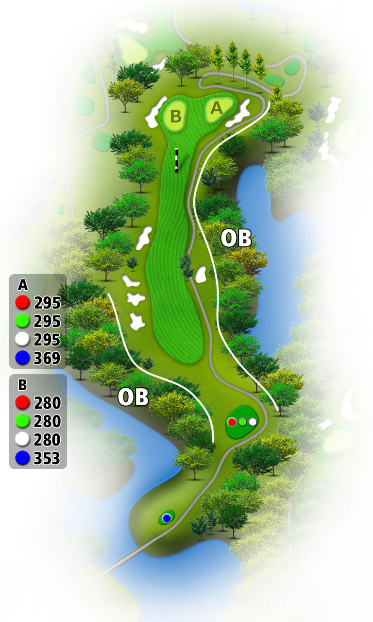 かずさカントリークラブ さくら5番ホール コース図