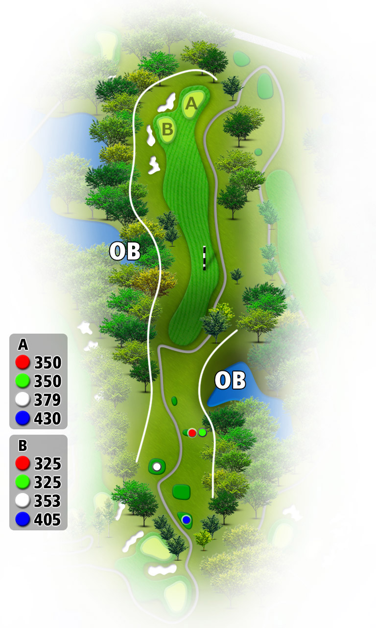 かずさカントリークラブ さくら7番ホール コース図