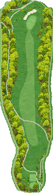 那智勝浦ゴルフ倶楽部 OUT1番ホール コース図