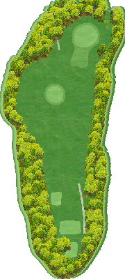 帯広白樺カントリークラブ 桜OUT4番ホール コース図