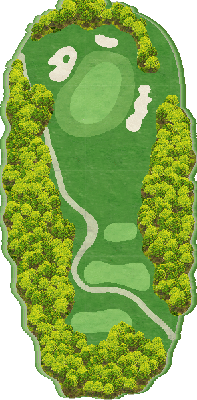 高富ゴルフ倶楽部 EASTコース2番ホール コース図