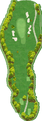 サホロカントリークラブ OUT4番ホール コース図