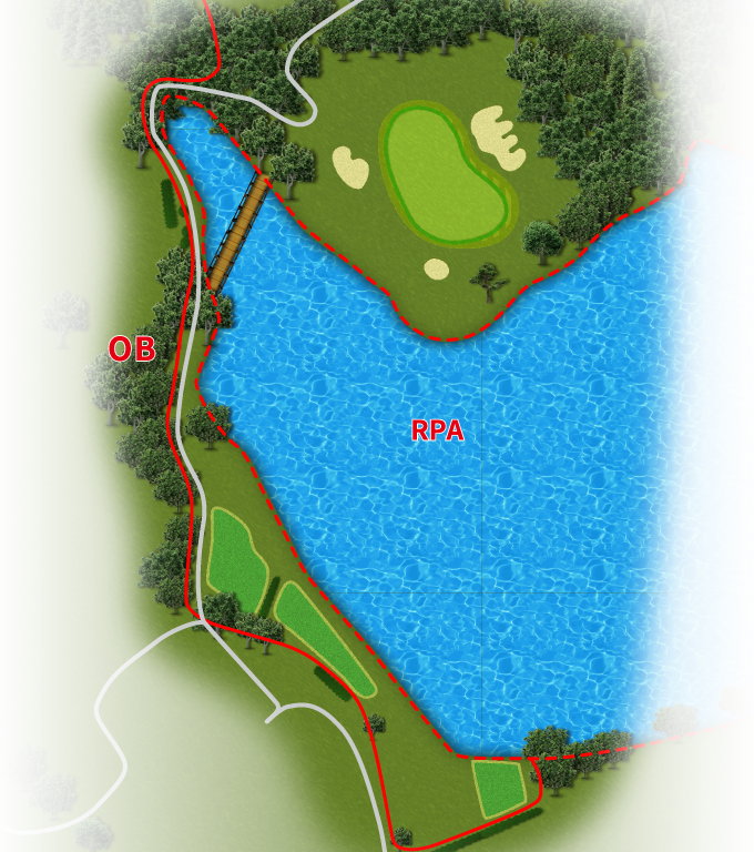 久山カントリー倶楽部 IN10番ホール コース図