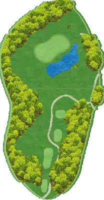 浮羽カントリークラブ IN17番ホール コース図