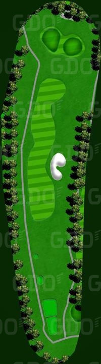 鎌ヶ谷カントリークラブ 西3番ホール コース図