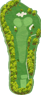 伊達カントリークラブ IN13番ホール コース図
