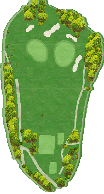 伊達カントリークラブ IN17番ホール コース図