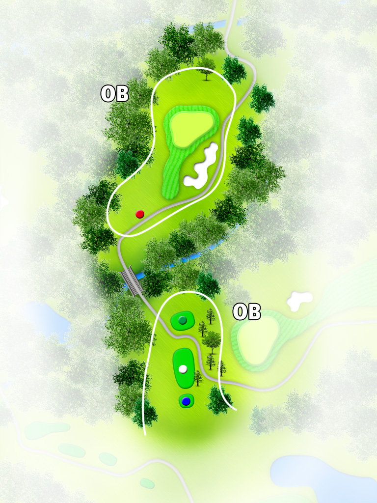 鈴鹿の森ゴルフクラブ OUT7番ホール コース図