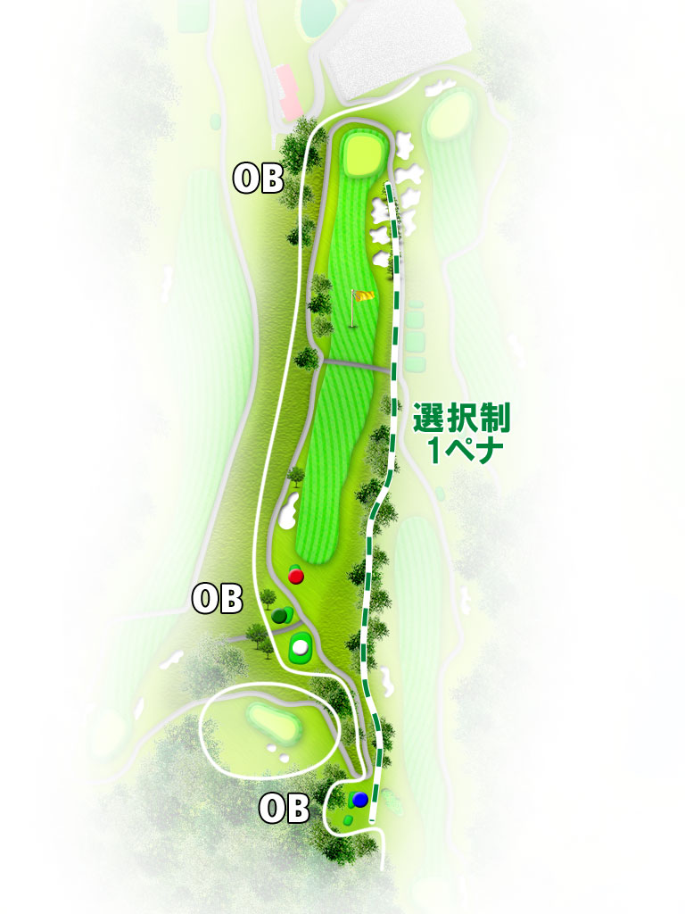 大新潟カントリークラブ 出雲崎コース IN12番ホール コース図