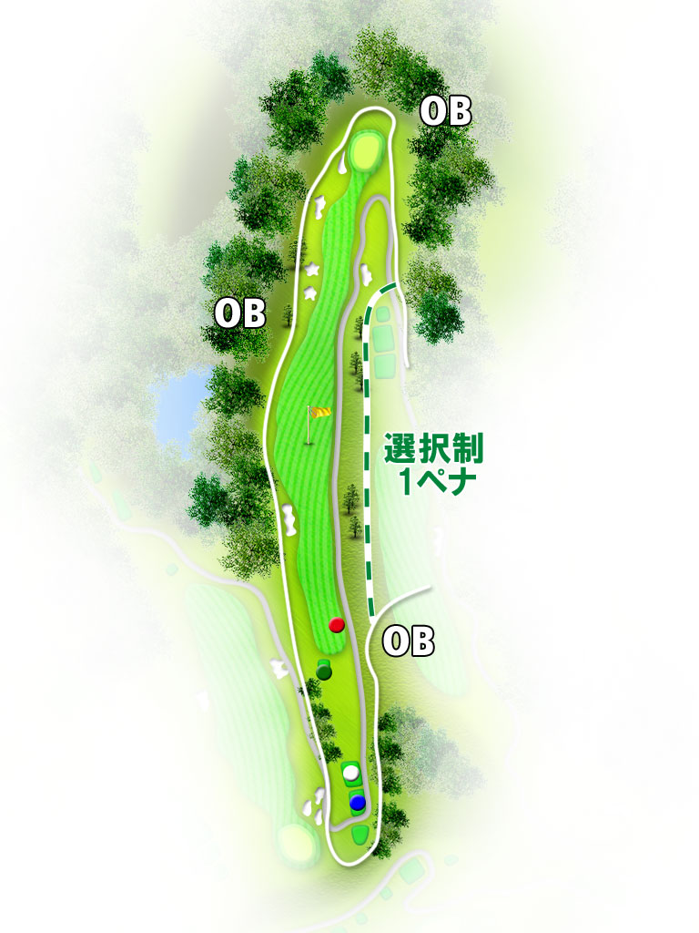 大新潟カントリークラブ 出雲崎コース OUT6番ホール コース図