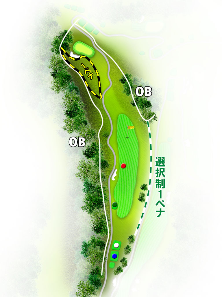 大新潟カントリークラブ 出雲崎コース OUT7番ホール コース図