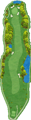 滋賀甲南カントリークラブ OUT1番ホール コース図