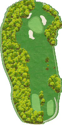 滋賀甲南カントリークラブ IN15番ホール コース図