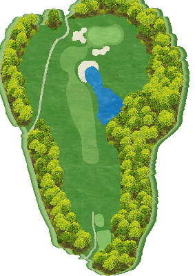 中軽井沢カントリークラブ OUT7番ホール コース図