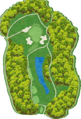 中軽井沢カントリークラブ OUT8番ホール コース図