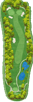 レイクウッドゴルフクラブ 西コース OUT3番ホール コース図