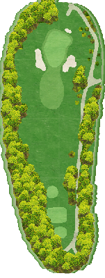 レイクウッドゴルフクラブ 東コース OUT4番ホール コース図