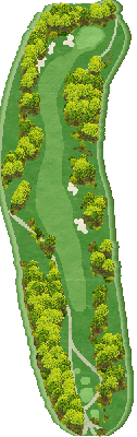 レイクウッドゴルフクラブ 東コース OUT9番ホール コース図