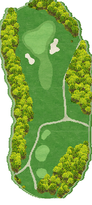 櫛形ゴルフ倶楽部 OUT2番ホール コース図