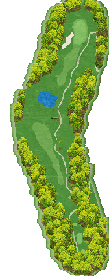 櫛形ゴルフ倶楽部 OUT3番ホール コース図