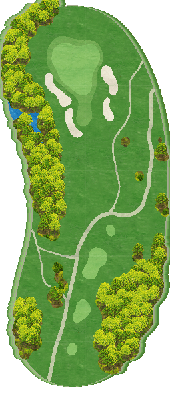 櫛形ゴルフ倶楽部 OUT5番ホール コース図