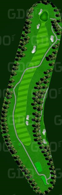 平尾カントリークラブ 東4番ホール コース図