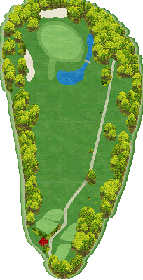 和歌山カントリー倶楽部 IN5番ホール コース図
