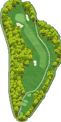 登別カントリー倶楽部 IN14番ホール コース図