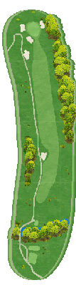 赤倉ゴルフコース OUT1番ホール コース図