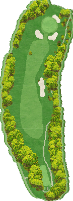 山東カントリークラブ OUT1番ホール コース図