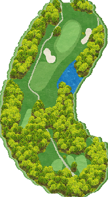 山東カントリークラブ IN17番ホール コース図