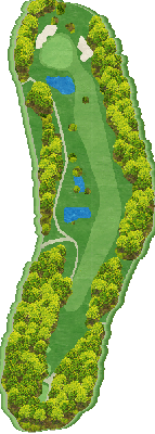 山東カントリークラブ IN18番ホール コース図