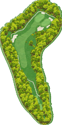メナードカントリークラブ青山コース OUT5番ホール コース図