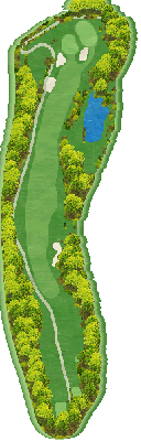 メナードカントリークラブ青山コース IN15番ホール コース図