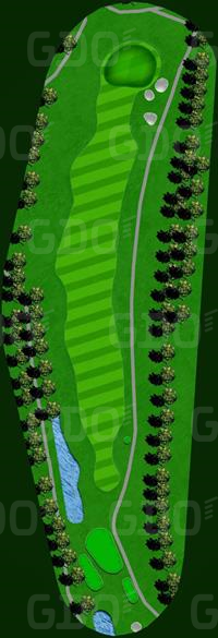 チェックメイトカントリークラブ OUT9番ホール コース図