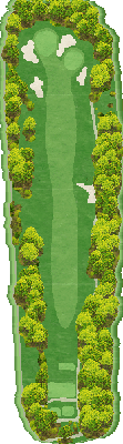 関ヶ原カントリークラブ OUT1番ホール コース図