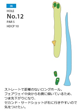 クリアビューゴルフクラブ＆ホテル IN12番ホール コース図