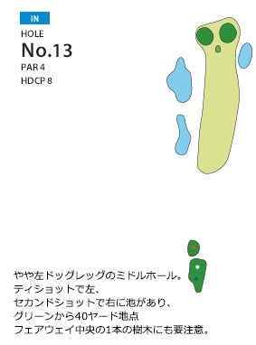 クリアビューゴルフクラブ＆ホテル IN13番ホール コース図