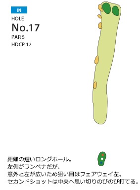 クリアビューゴルフクラブ＆ホテル IN17番ホール コース図