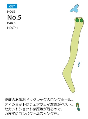クリアビューゴルフクラブ＆ホテル OUT5番ホール コース図